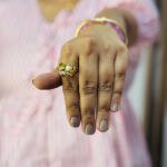 Vintage Inspired Pearl Bead Ring – Classic Glamour, Gold Colored Stainless Steel