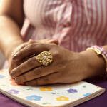 Gold Colored Multi-Pearl Statement Ring – Regal & Elegant Look, Anti-Tarnish Stainless Steel