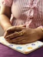 Gold Colored Spiral Rose Swirl Ring – Modern Elegant Statement, Anti-Tarnish Stainless Steel