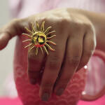 Stylised Sun Statement Ring – Playful & Expressive Design, Anti-Tarnish Stainless Steel