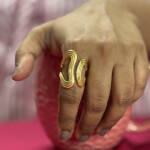 Freeform Wave & Coil Statement Ring – Fluid Design, Anti-Tarnish Stainless Steel