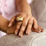 Classic Dome Statement Ring – Rounded Centerpiece Design