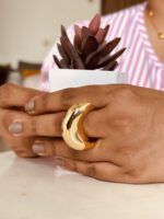 Wave Curve Band Ring