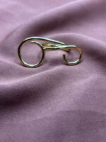 Gold Colored Abstract Swirl Loop Ring – Artistic Statement, Anti-Tarnish Stainless Steel - Image 4