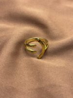 Dainty Smile Curve Ring - Image 3