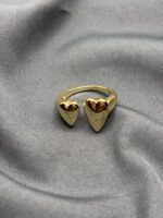 Two Hearts Meeting Ring – Love-Inspired Gold Ring - Image 3