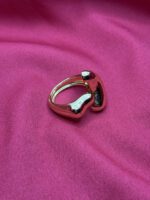 Aesthetic Shaped Ring – Sculpted Gold Statement Ring - Image 2