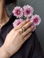 Inverted Triangle Duo Ring – Stainless Steel, Anti-Tarnish