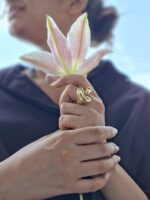 Aesthetic Shaped Ring – Sculpted Gold Statement Ring