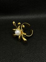 Gold Colored Sculpted Floral Statement Ring – Elongated Petal Design, Anti-Tarnish Stainless Steel - Image 3