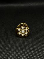 Gold Colored Multi-Pearl Statement Ring – Regal & Elegant Look, Anti-Tarnish Stainless Steel - Image 2