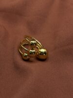 Vertical Bead Statement Ring – Five-Sphere Design, Anti-Tarnish Stainless Steel - Image 2