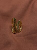 Freeform Wave & Coil Statement Ring – Fluid Design, Anti-Tarnish Stainless Steel - Image 3