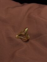 Freeform Wave & Coil Statement Ring – Fluid Design, Anti-Tarnish Stainless Steel - Image 4