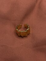 Crumpled Texture Bold Ring – Wide & Thick Statement Style - Image 2