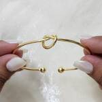 Gold Love Knot Bangle - Image 2