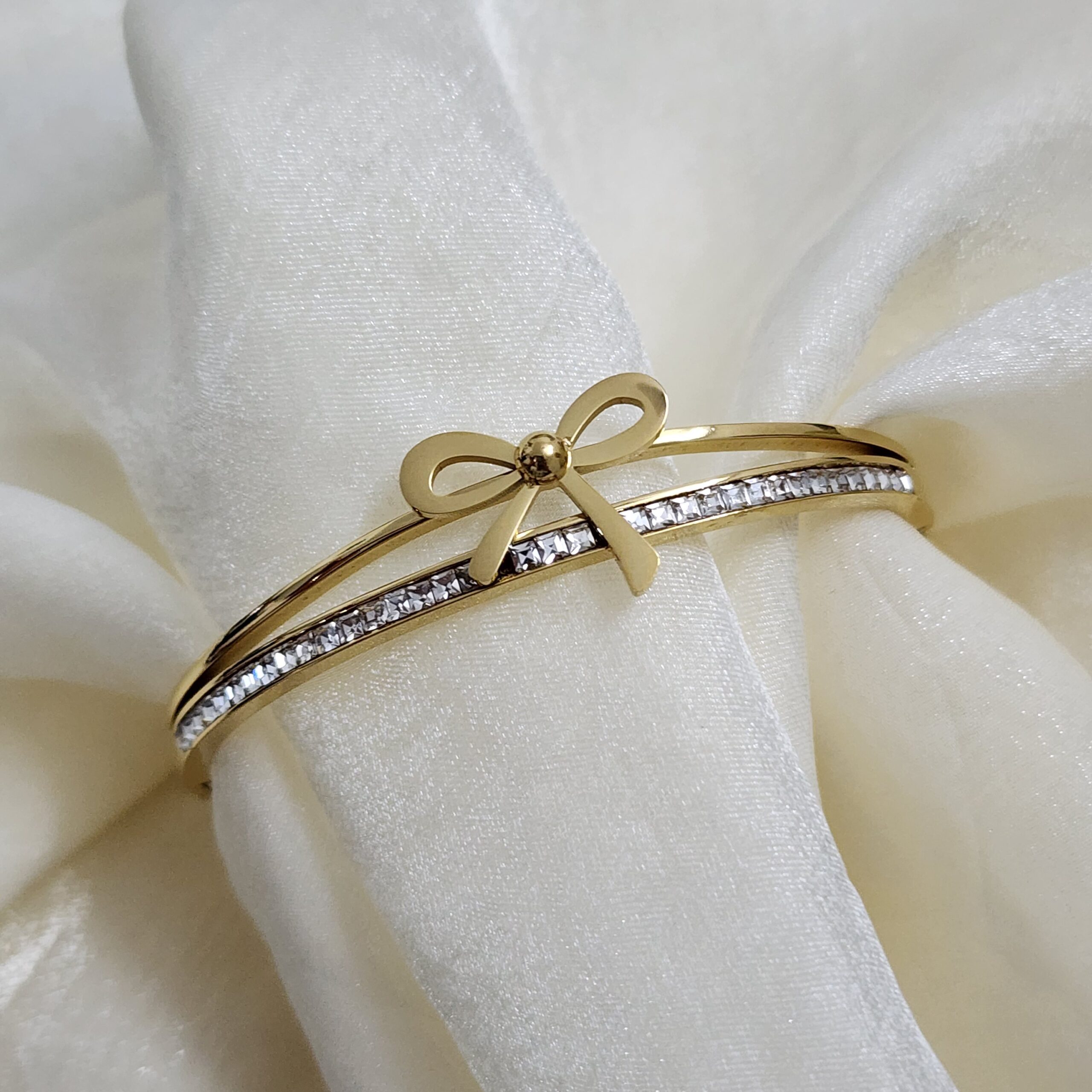 20250807_161607 Bow and Crystal Bangle - Image 1