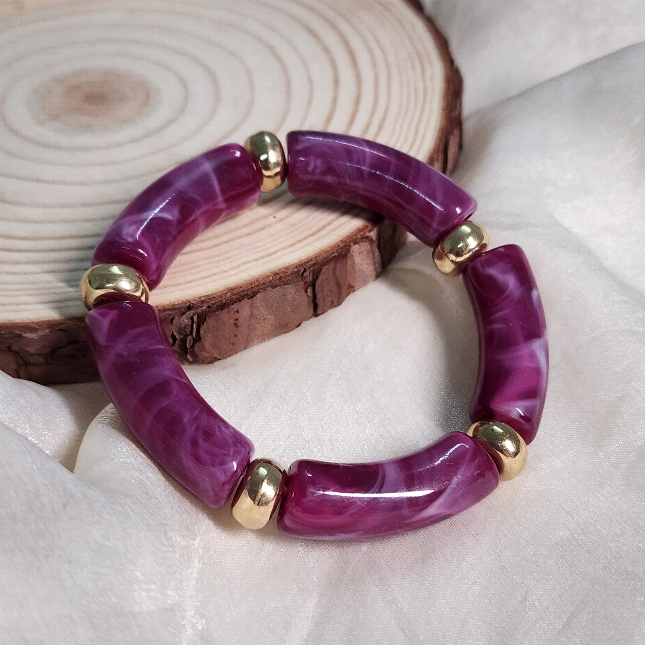 20250807_174323 Plum Purple Statement Bracelet - Image 1