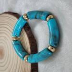 Turquoise Marbled Statement Bracelet