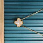 White Clover Charm Necklace