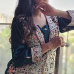 Embroidered Teal Jacket with Floral Design