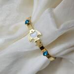 Gold Fish and Crystal Bangle