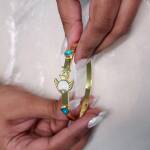 Gold Fish and Crystal Bangle - Image 2