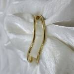 Gold Wavy Double-Band Cuff