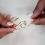 Gold Ocean Wave Cuff Bangle - Image 2