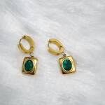 Emerald cut green Earring