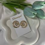 Delicate spiral shaped anti tarnish earring.