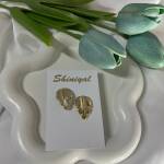 Leaf shaped anti tarnish earring.