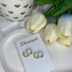 S shaped anti tarnish earring.