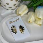 Half Leaf shaped anti tarnish earring.