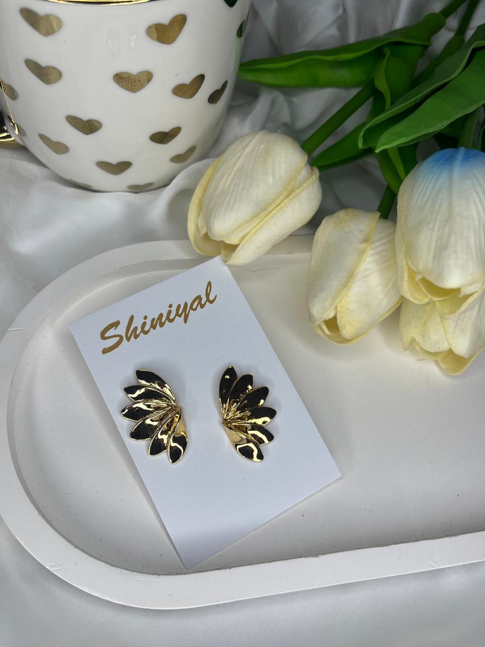 WhatsApp Image 2026-06-01 at 10.16.20 PM (36) Half Leaf shaped anti tarnish earring. - Image 1
