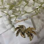 Leaf shaped anti tarnish earring.