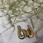 Gold anti tarnish earring.