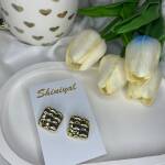 Melted Gold anti tarnish earring.