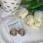 Gold anti tarnish earring.