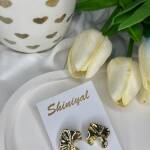 Gold anti tarnish earring.