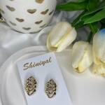 Gold Shaped anti tarnish earring.