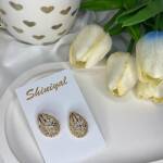 Gold Chain Shaped anti tarnish earring.