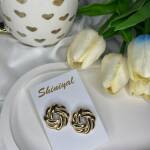 Gold Shaped anti tarnish earring.